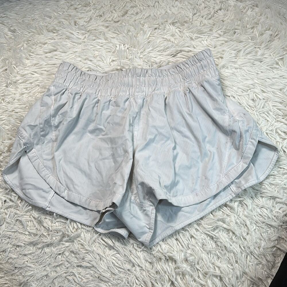 Lululemon Track That High-Rise Lined Short 3" White